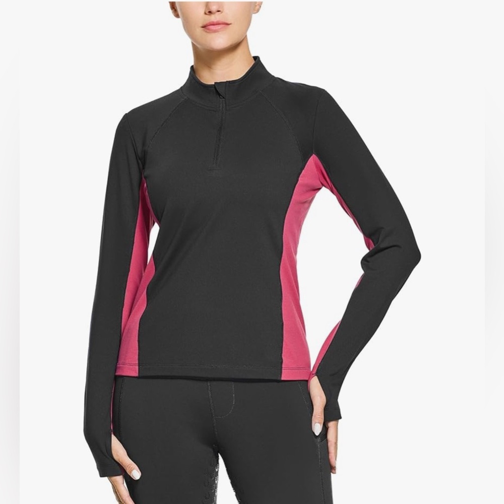 FitsT4 Sports Women's Fleece-Lined Thermal Equestrian Shirt